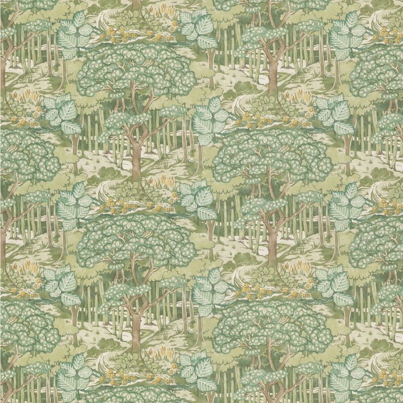 G P & J Baker Fabric BP10971.1 Ruskin Cotton Green