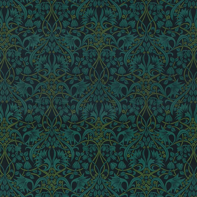 G P & J Baker Fabric BP10975.1 Fritillerie Velvet Indigo/Teal