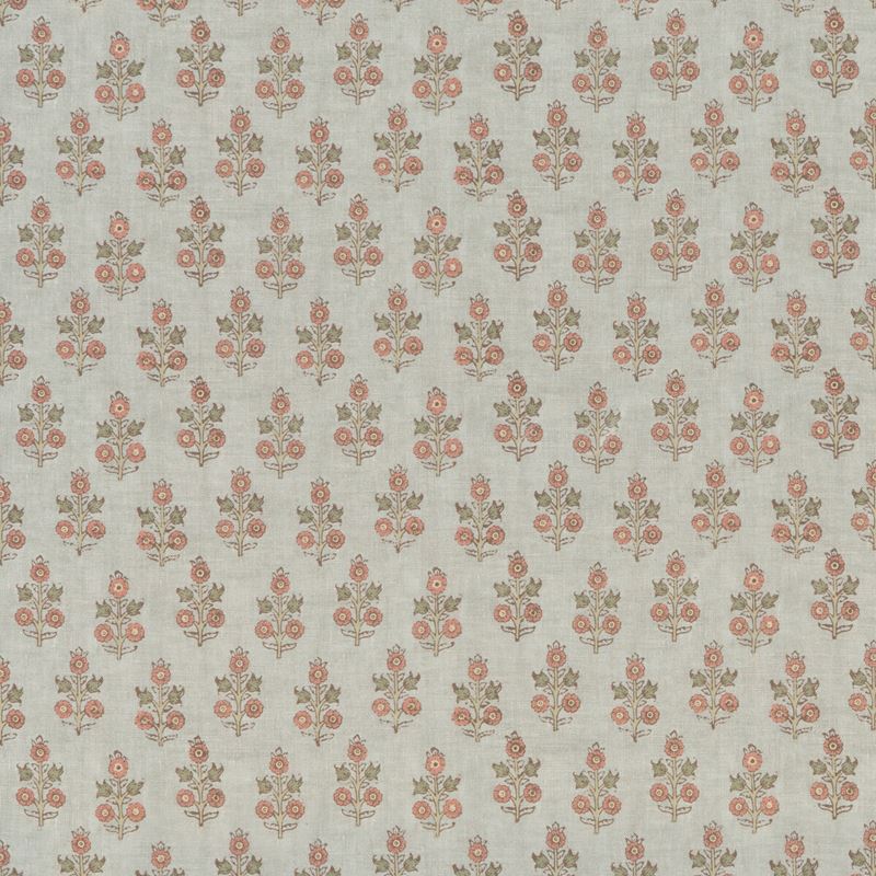 G P & J Baker Fabric BP11003.7 Poppy Sprig Aqua/Blush