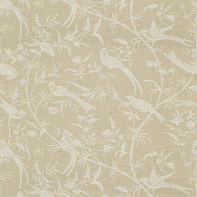 Brunschwig & Fils Fabric BR-79272.000 Bengali Linen Print White On Natural