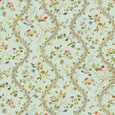 Brunschwig & Fils Fabric BR-79681.205 Silk Road Cotton Print Opal