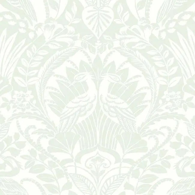 York BW3932 Egret Damask Wallpaper