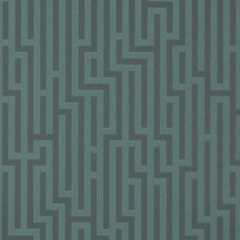 G P & J Baker Wallpaper BW45007.9 Fretwork Indigo/Teal