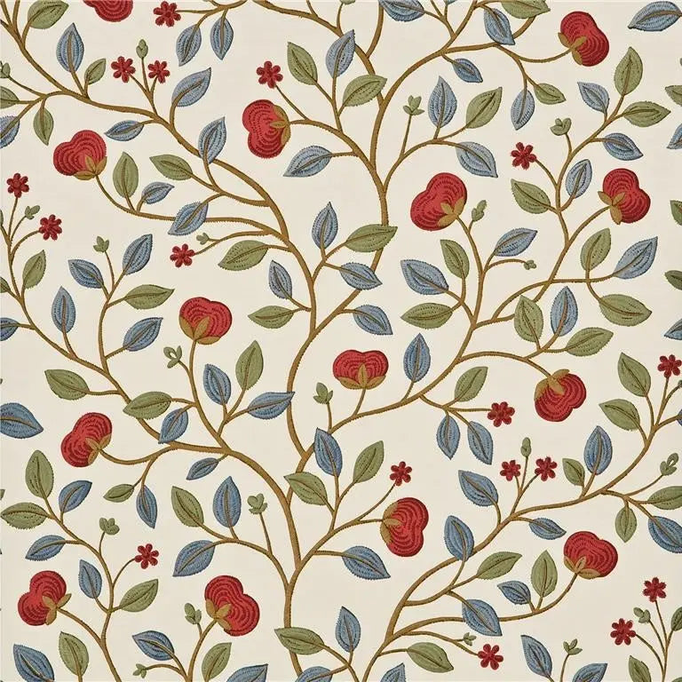 G P & J Baker Wallpaper BW45025.4 Medlar Blue/Red