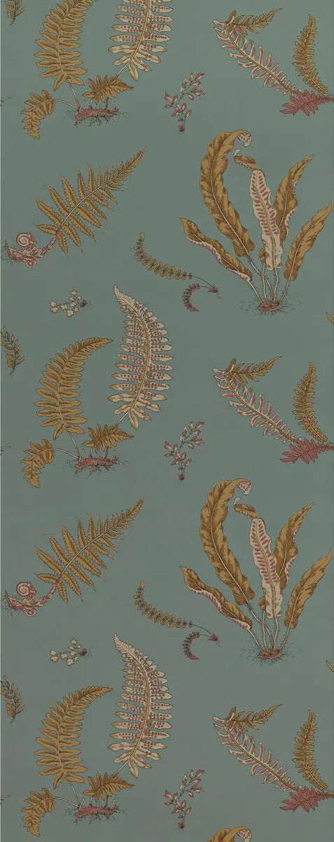 G P & J Baker Wallpaper BW45044.12 Ferns Teal