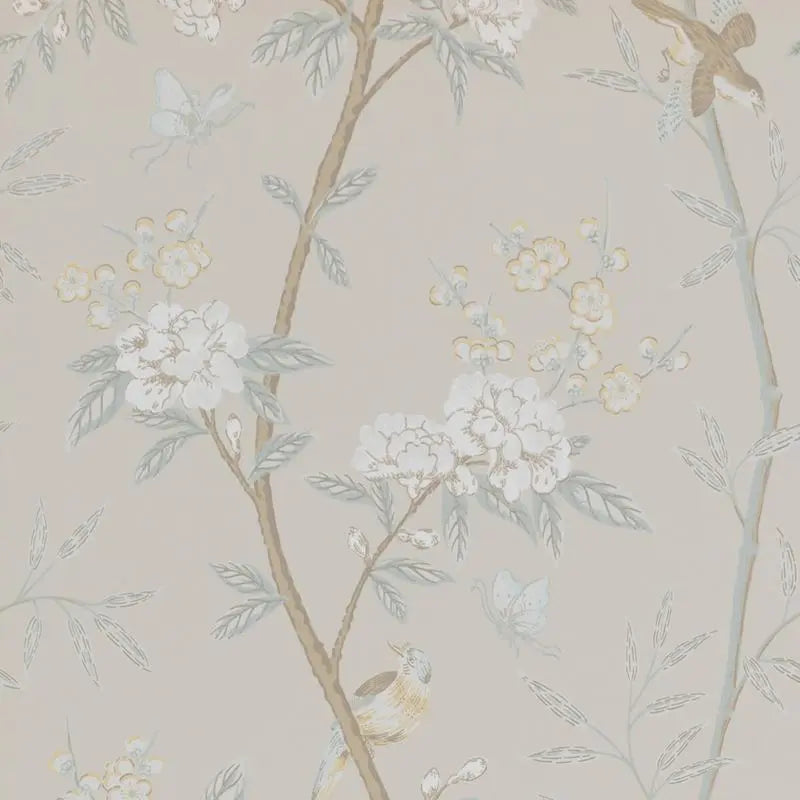 G P & J Baker Wallpaper BW45066.3 Peony & Blossom Soft Aqua