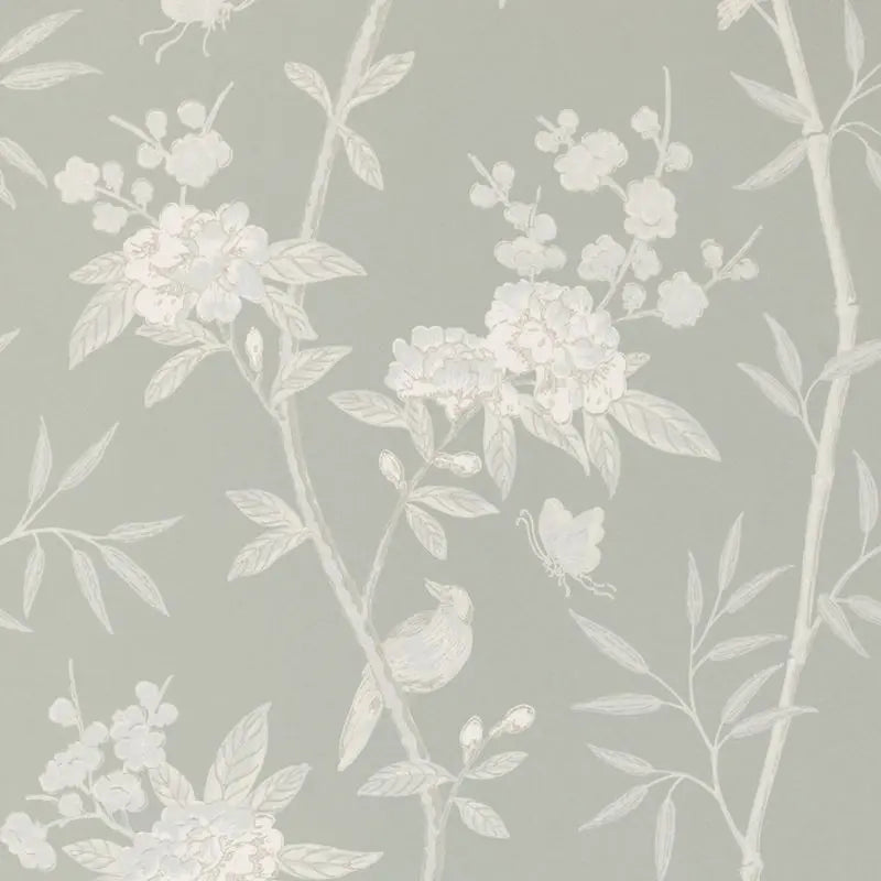 G P & J Baker Wallpaper BW45066.6 Peony & Blossom Soft Blue