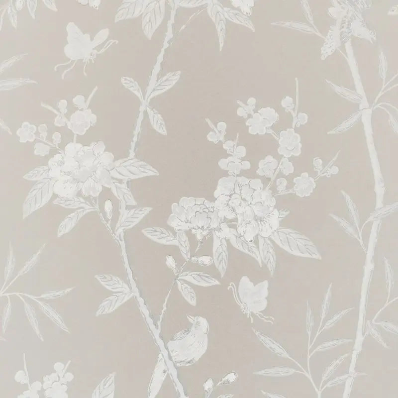 G P & J Baker Wallpaper BW45066.7 Peony & Blossom Soft Grey