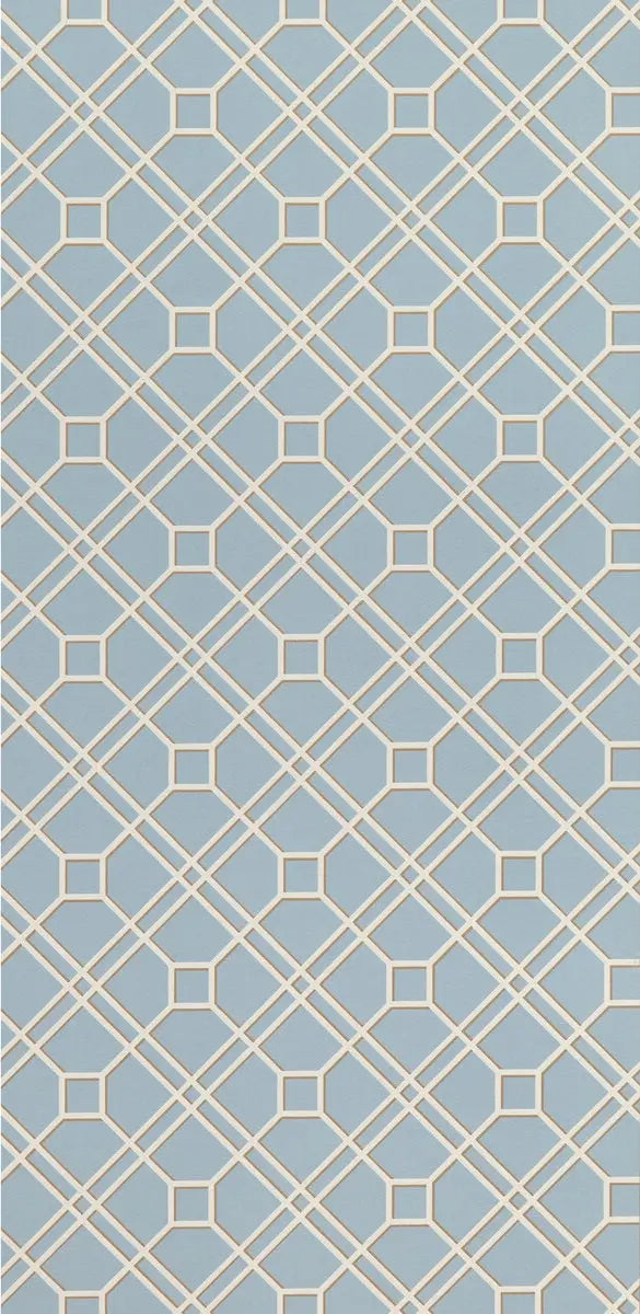 G P & J Baker Wallpaper BW45071.9 Langdale Trellis Soft Blue