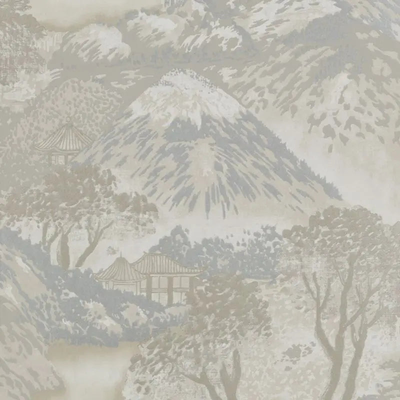 G P & J Baker Wallpaper BW45073.1 Edo Ivory/Silver