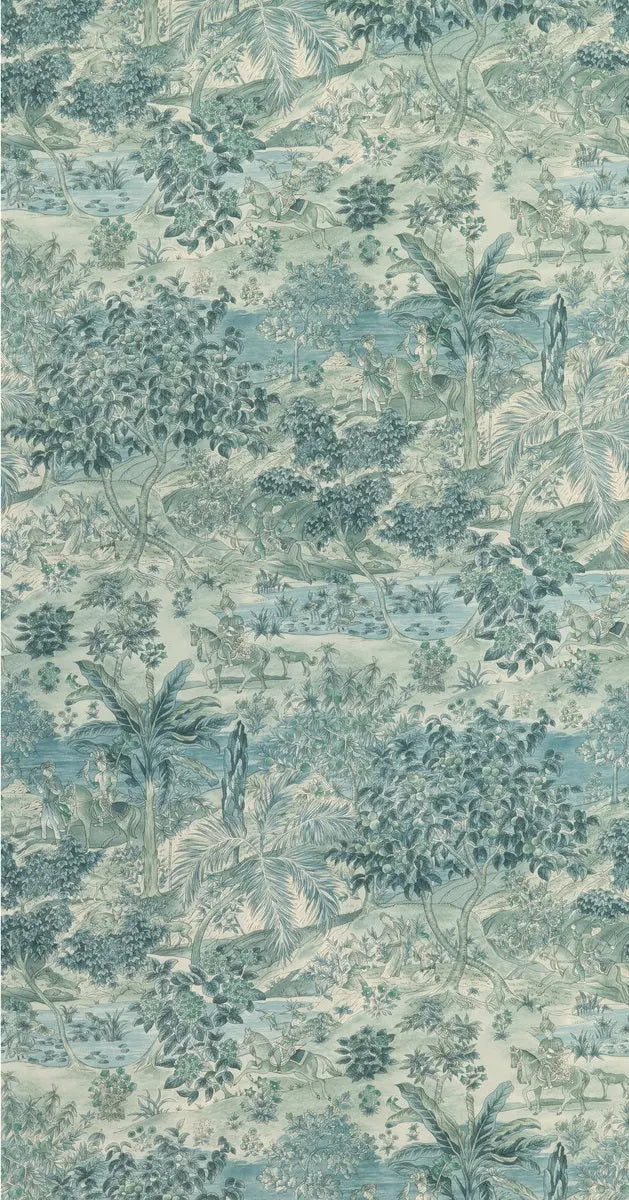 G P & J Baker Wallpaper BW45088.2 Ramayana Blue