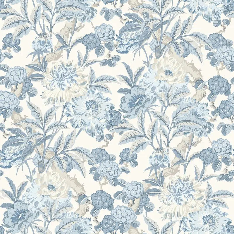 G P & J Baker Wallpaper BW45095.1 Summer Peony Blue