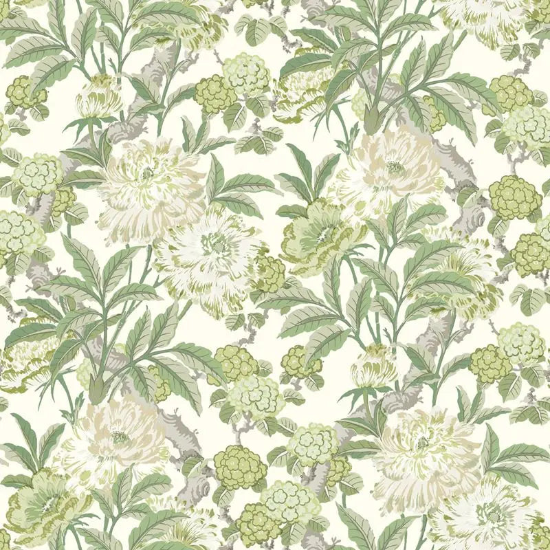 G P & J Baker Wallpaper BW45095.3 Summer Peony Green