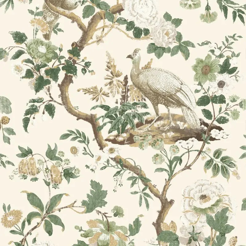 G P & J Baker Wallpaper BW45096.3 Broughton Rose Green