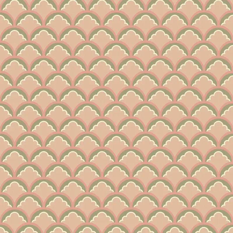 G P & J Baker Wallpaper BW45099.2 Mount Temple Small Blush/Green