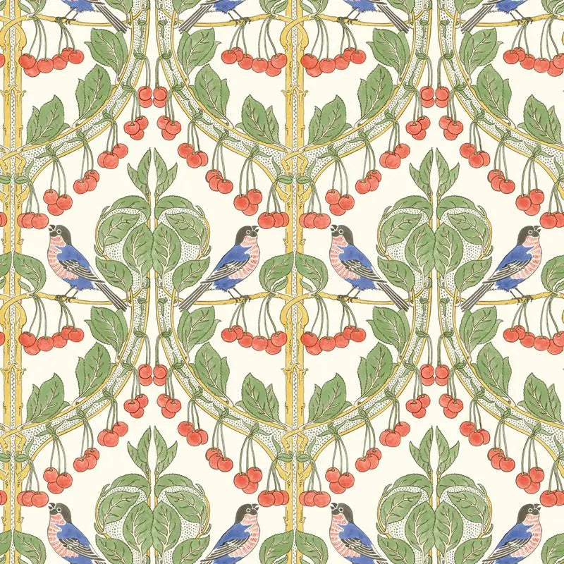 G P & J Baker Wallpaper BW45100.4 Birds & Cherries Multi