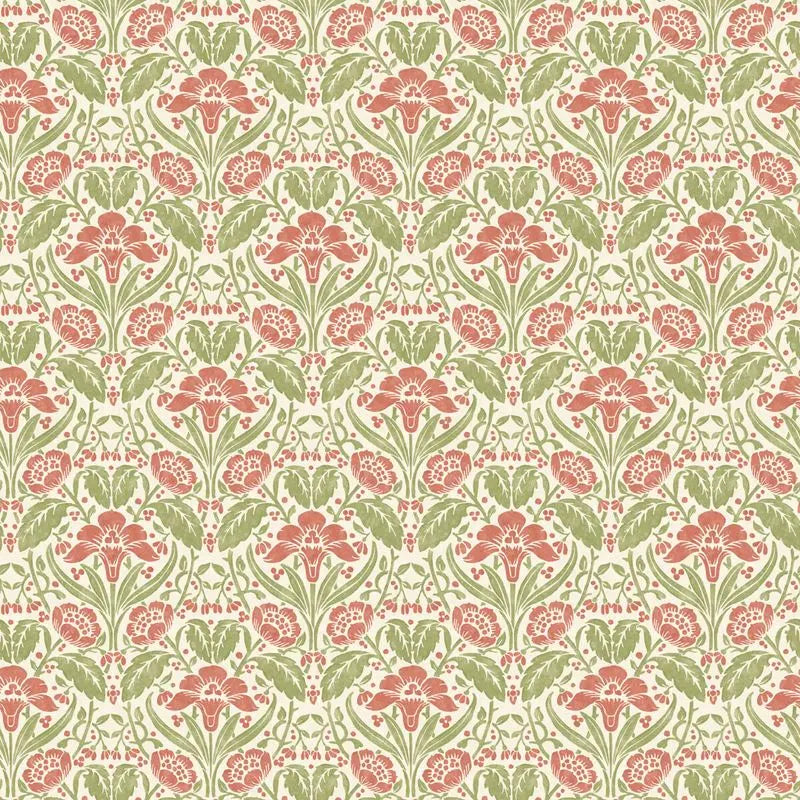 G P & J Baker Wallpaper BW45101.1 Iris Meadow Pink/Green