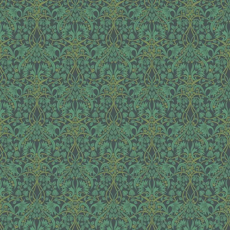 G P & J Baker Wallpaper BW45102.5 Fritillerie Indigo/Teal