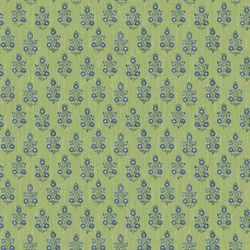 G P & J Baker Wallpaper BW45117.1 Poppy Sprig Green/Blue