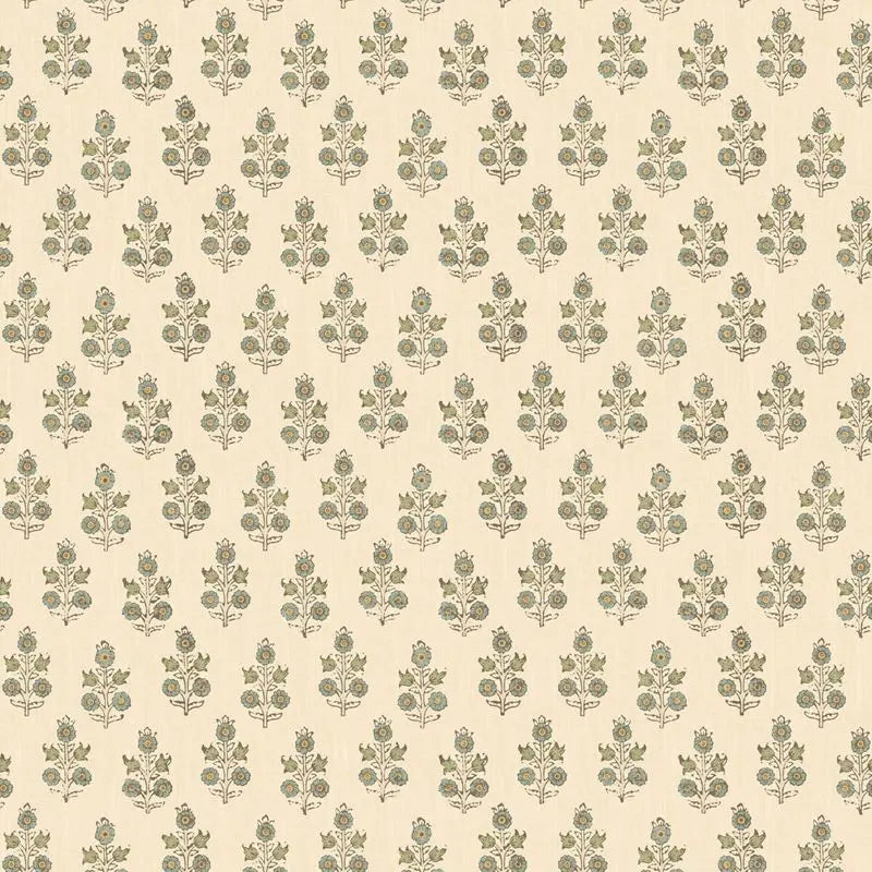 G P & J Baker Wallpaper BW45117.2 Poppy Sprig Aqua