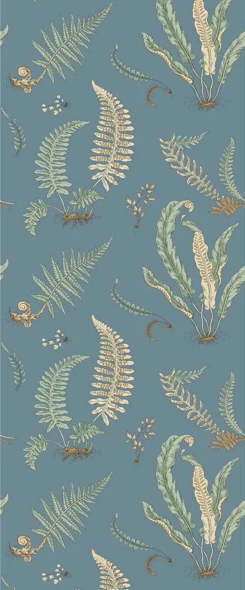 G P & J Baker Wallpaper BW45122.3 Ferns Denim