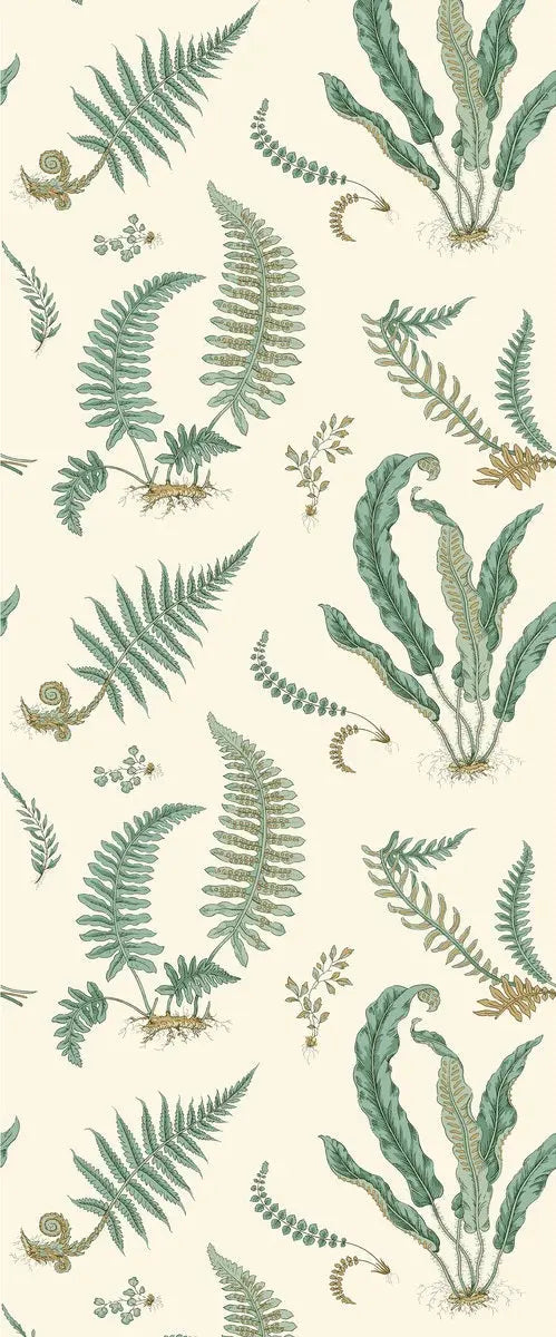 G P & J Baker Wallpaper BW45122.4 Ferns Verdigris