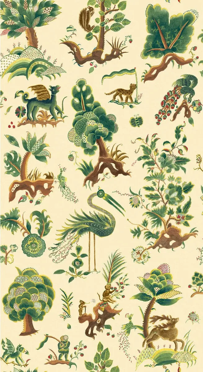 G P & J Baker Wallpaper BW45127.1 Gertrude Document Green