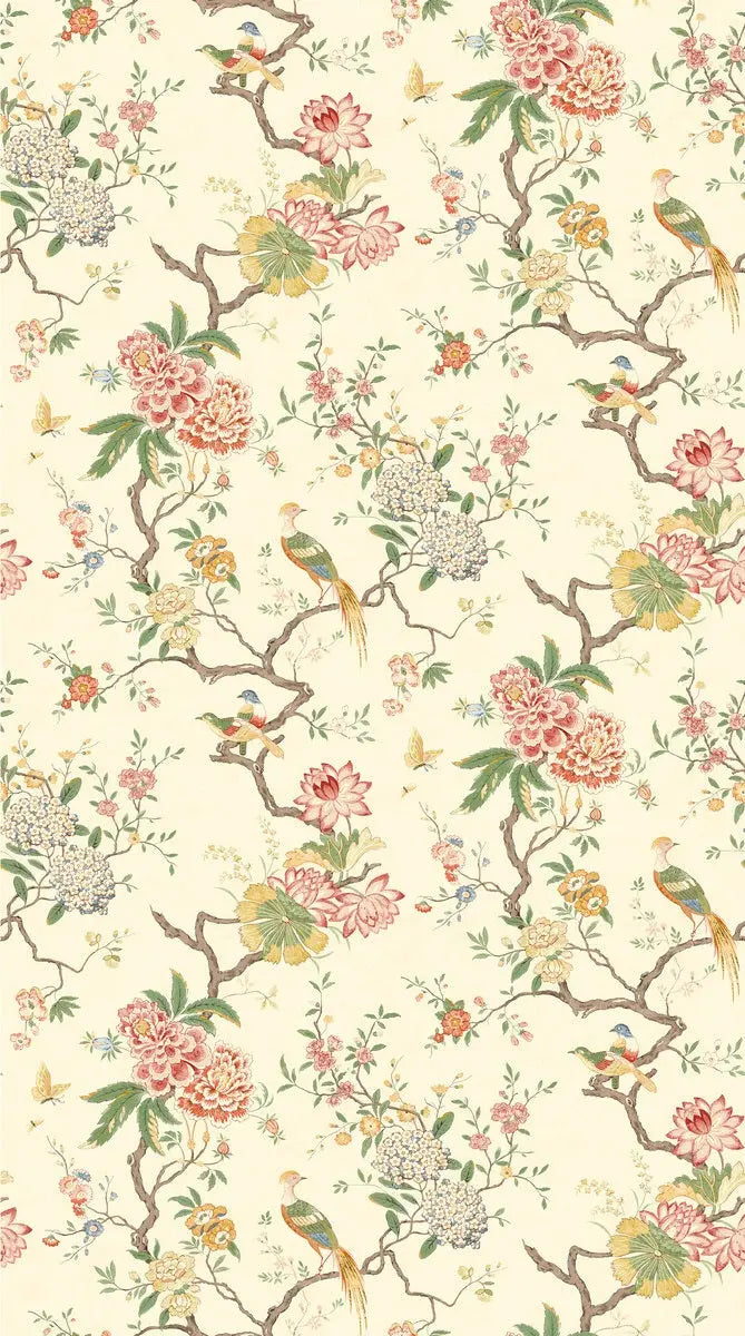 G P & J Baker Wallpaper BW45128.4 Oriental Bird Blossom