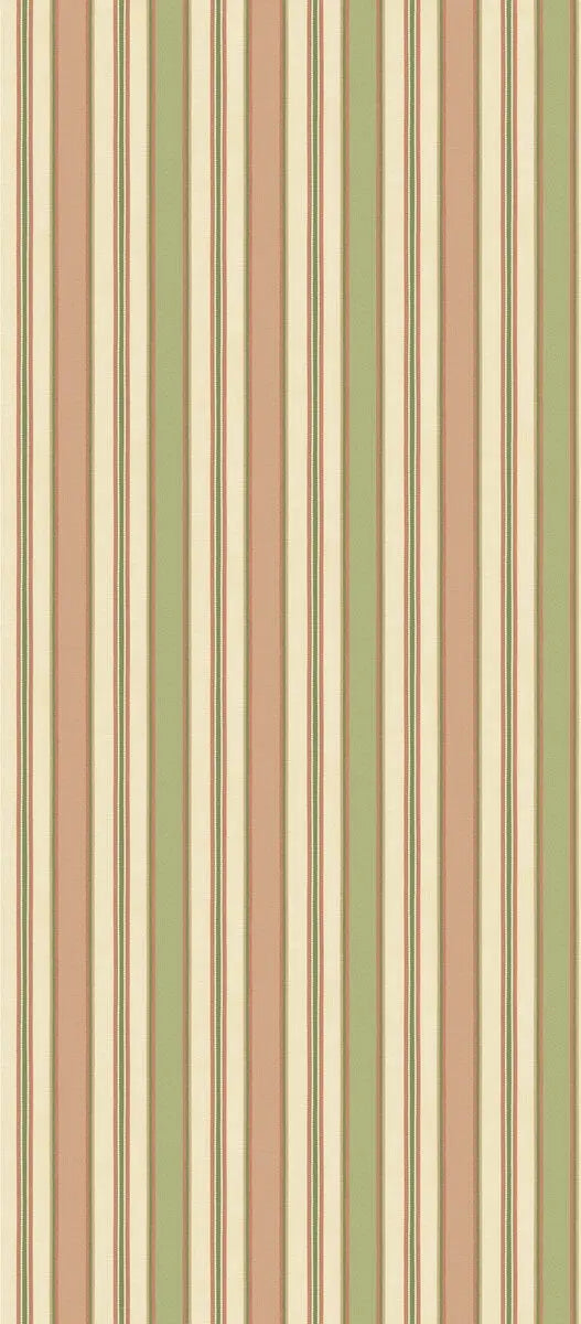 G P & J Baker Wallpaper BW45131.6 Melbourne Stripe Soft Red/Green