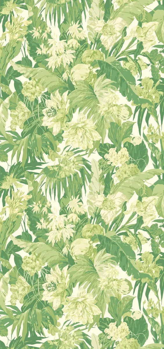 G P & J Baker Wallpaper BW45132.1 Tropical Floral Green