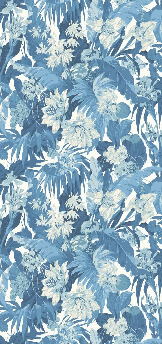 G P & J Baker Wallpaper BW45132.2 Tropical Floral Blue