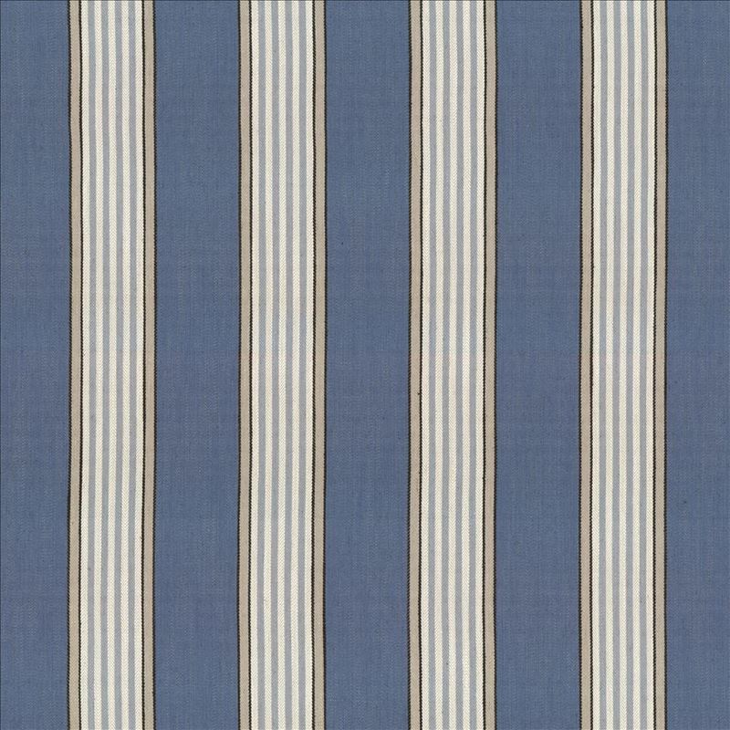 Kasmir Fabric Carnegie Stripe Indigo