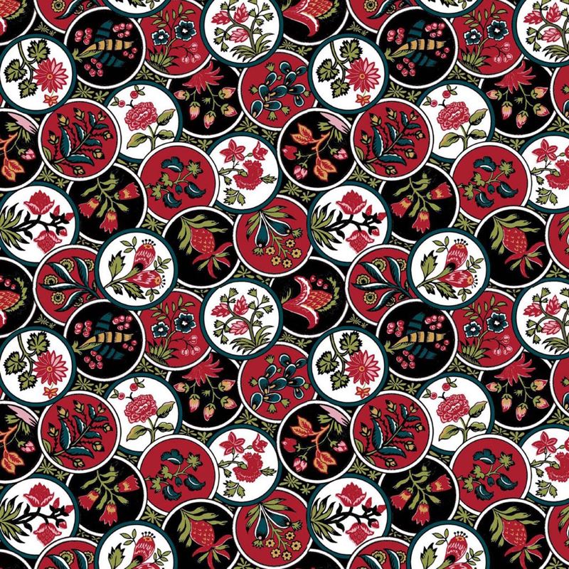 RM Coco Fabric Cloisonné Black Jewel