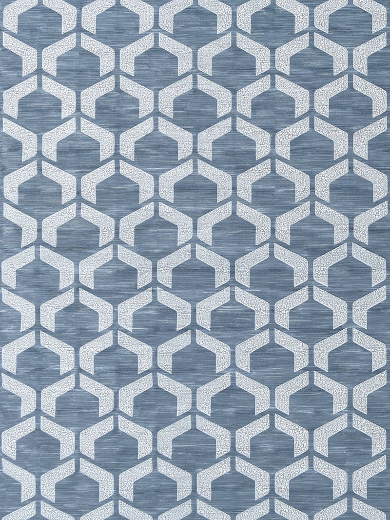 Scalamandre Fabric DB 0001D297 Craquele Blue Storm