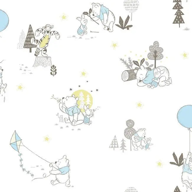 York Wallpaper DI0982 Disney Winnie the Pooh Playmates