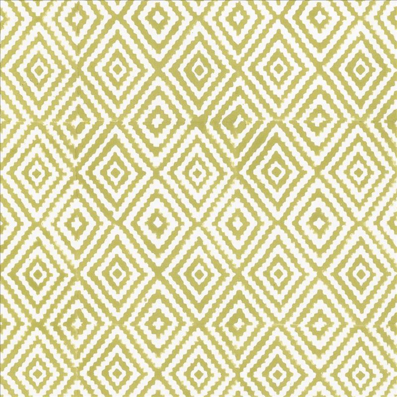 Kasmir Fabric Diamond Steps Kiwi