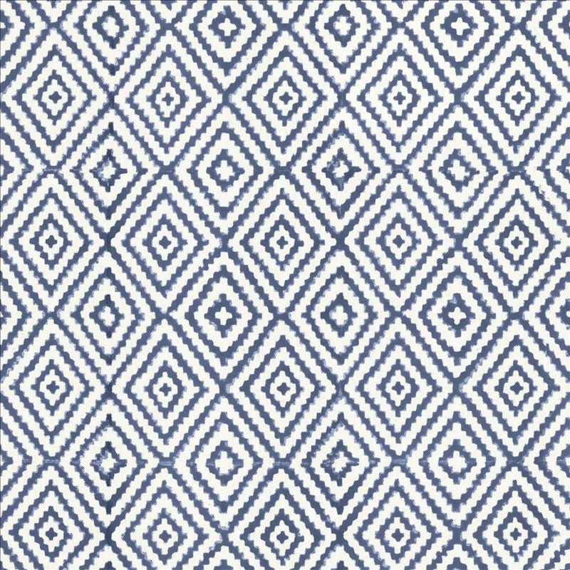 Kasmir Fabric Diamond Steps Lapis