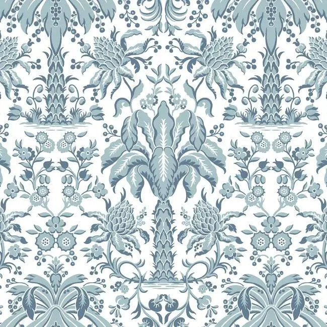 York DM5012 Palmetto Palm Damask Wallpaper