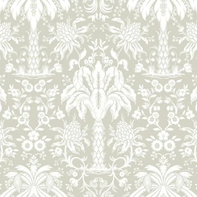 York DM5013 Palmetto Palm Damask Wallpaper