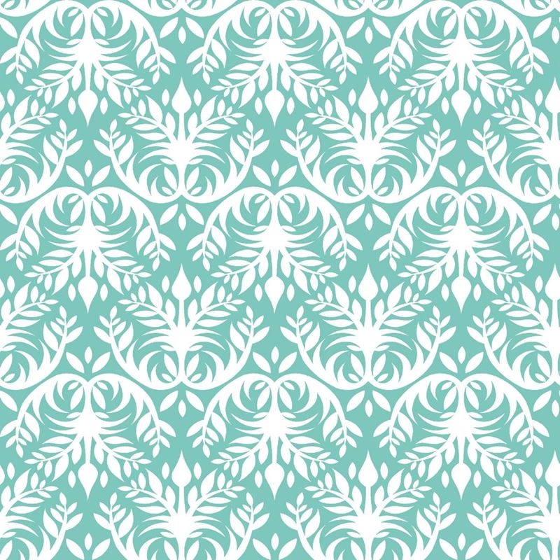 RM Coco Fabric Double Dutch Damask Reversal Sea Glass