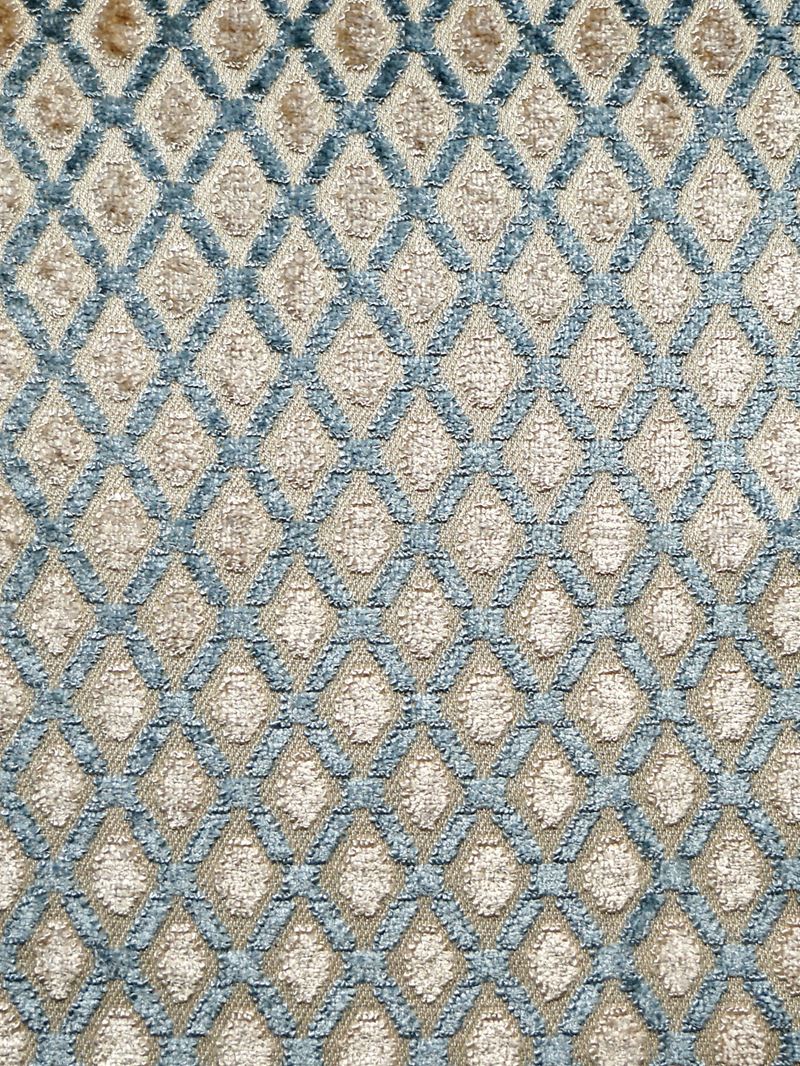 Scalamandre Fabric DS 23930003 Montreal Bleu/Beige