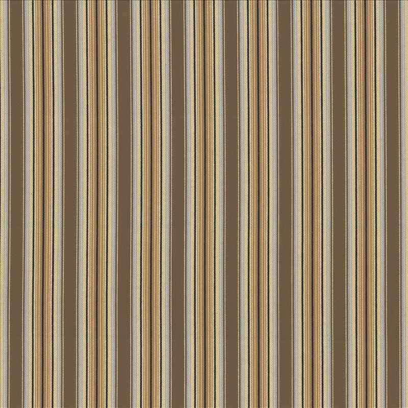 Kasmir Fabric Englewood Stripe Brownstone