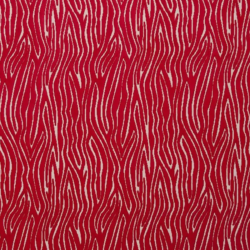 Clarke and Clarke Fabric F0749-10 Onda Rouge