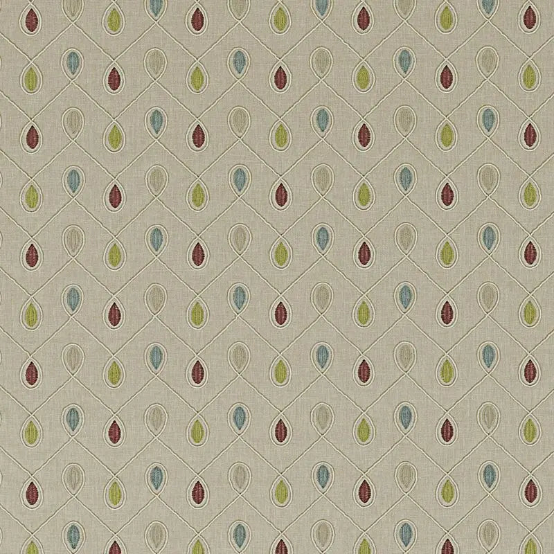 Clarke and Clarke Fabric F0936-4 Healey Raspberry/Duckegg