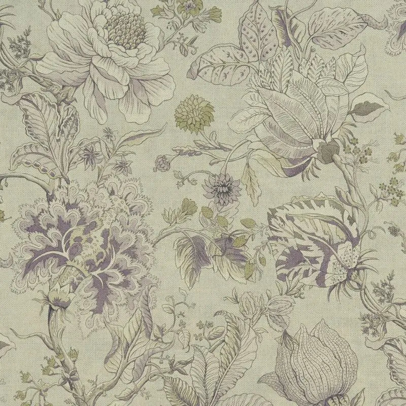 Clarke and Clarke Fabric F1048-4 Sissinghurst Heather/Olive