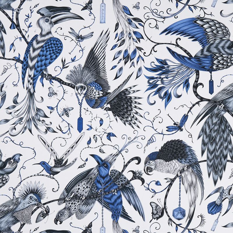 Clarke and Clarke Fabric F1108-1 Audubon Blue