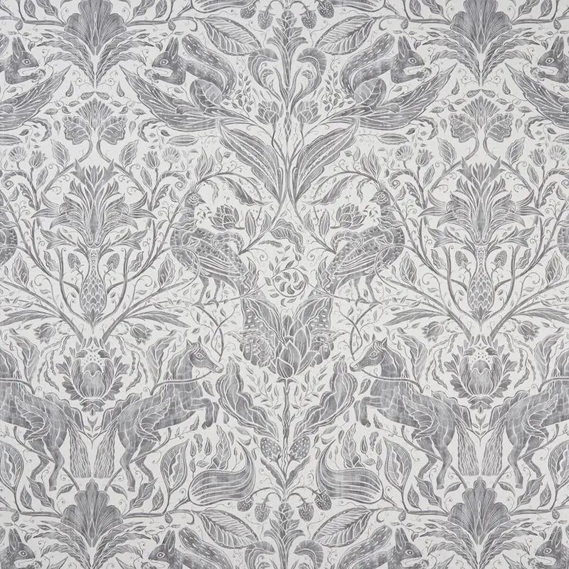 Clarke and Clarke Fabric F1159-3 Forest Trail Smoke