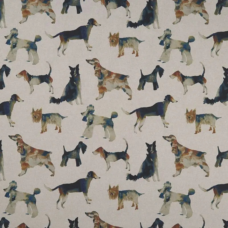 Clarke and Clarke Fabric F1176-1 Walkies Linen