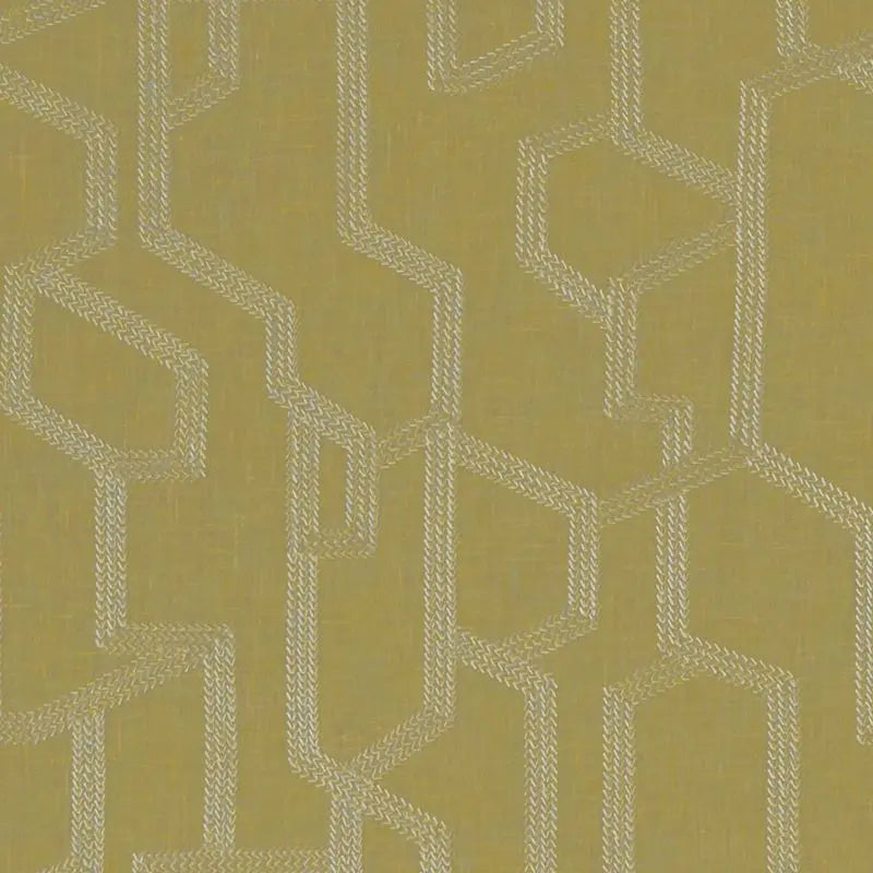 Clarke and Clarke Fabric F1300-2 Labyrinth Citron