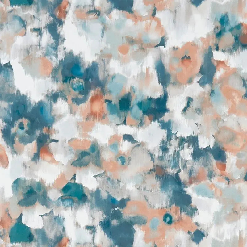 Clarke and Clarke Fabric F1357-3 Marissa Teal/Spice